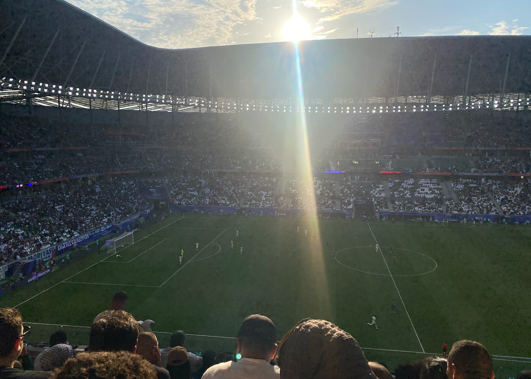 Packed Education City Stadium for a soccer match